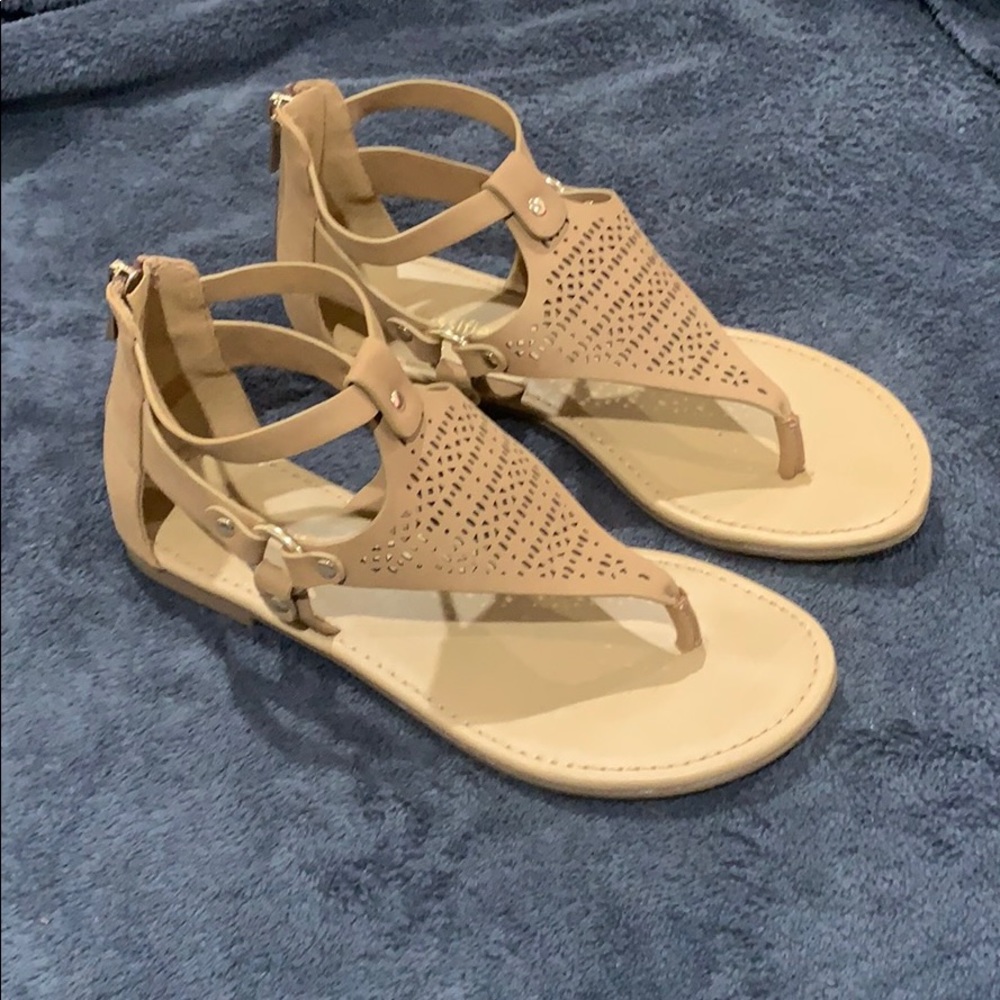 Beige sandals for summer
